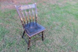 Hitchcock Style chair, needs cleaning and worn on seat sides