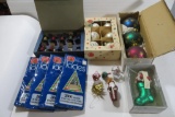 Vintage, Made in Austria, Christmas Tree Ornaments, 4 boxes tinsel, 8 ornament bells, 4 small