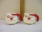 Two Lego Ceramic Winking Santa Mugs, 1959, see pictures for condition AS IS, 10 oz