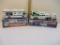 Two Hess Trucks: 1998 Recreation Van with Dune Buggy and Motorcycle and 1999 Toy Truck and Space