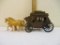 Vintage Processed Plastic Corp Horse-Drawn Coach Wagon, 8 oz