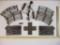 Lot of Metal O Scale Lionel 3-Rail Train Track, Switches, and Cross Over, 4 lbs 5 oz
