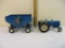 Vintage Diecast ERTL Blue Fordson Tractor and Wagon, 2 lbs 12 oz