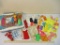 Vintage The World of Barbie Double Doll Case with 2 1960s Barbie Dolls and Assorted Accessories,