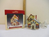 Olde School Lemax Dickensvale Collectibles Porcelain Lighted House, in original box, 1993 Lemax Inc,