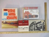 Three HO Scale Train Display Accessories including Life Like Bridge and Tunnel Grossing, sealed AHM