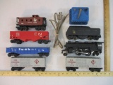 Vintage Lionel O Scale Train Set: Locomotive 8308, Jersey Central Lines Tender, 2 Erie Lackawanna EL