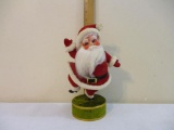 1950s Flocked Dancing Santa Figurine, Japan, 10 oz