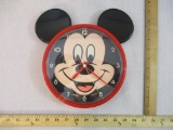 Vintage Mickey Mouse Lorus Wall Clock, Tochigi Tokei Co Ltd Japan, Disney, 7 oz
