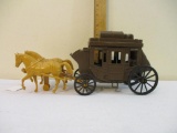 Vintage Processed Plastic Corp Horse-Drawn Coach Wagon, 8 oz