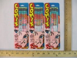 Three Sealed Packages of Comix Pencils by Pentech, 1992, 5 oz