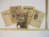 Five 1930s-1940 Railroad Magazines: Feb 1934, Dec 1935, Feb 1938, July 1939 and Feb 1940, 1 lb 15 oz