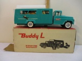 Buddy L Rugged Steel Riding Academy Horse Transport with Spring Suspension and Horses, in original