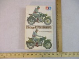 Tamiya 1/35 Military Miniatures Series No 23 German Motorcycle Model Kit, Zundapp KS750 BMWR75,