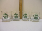 Four NYGL Greenwood Lake Railroad Bar Glasses, 2 lbs 14 oz