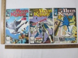 Three Moon Knight Comic Books: No. 1 June 1989, 3 August 1989 and 4 September 1989, 7 oz