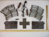 Lot of Metal O Scale Lionel 3-Rail Train Track, Switches, and Cross Over, 4 lbs 5 oz