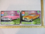 Two AMT ERTL Street Customs 1:25 Scale Plastic Model Kits: 1957 Chrysler 300C Custom and 1962