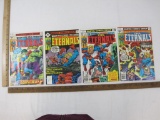 Four The Eternals Comic Books: No. 15 Sept 1977, No. 16 Oct 1977, No. 17 Nov 1977, and No. 19 Jan