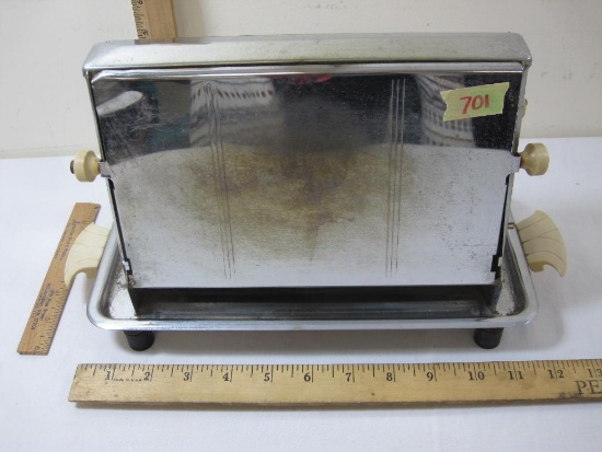 Vintage Electric Upright Toaster with Beige Bakelite Handles