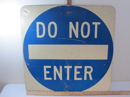 Do Not Enter Metal Sign, Approx 24 inches square