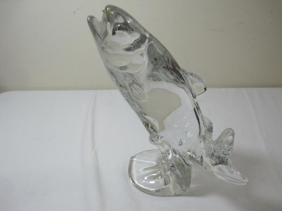 Austrian Modern Art Glass Fish Sculpture