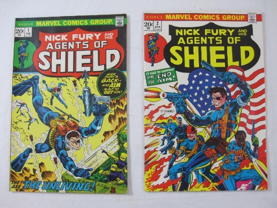 Nick Fury and His Agents of Shield Marvel Comic Books Issue #1 and #2, 1972