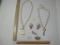 Two Fashion Necklaces, Pins, and Pair of Earrings, 6 oz