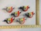 Set of 6 Parrot Napkin Rings, 11 oz