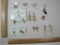 Assorted Earrings and Pins including angels, doves and others, 4 oz