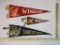 Three Vintage Canadian Pennant Flags: Windsor Ont. and Sault. Ste. Marie, 2 oz
