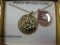 Brass and 18Kt Gold Flash Mother Daughter Friends Necklace, in display box, 1oz