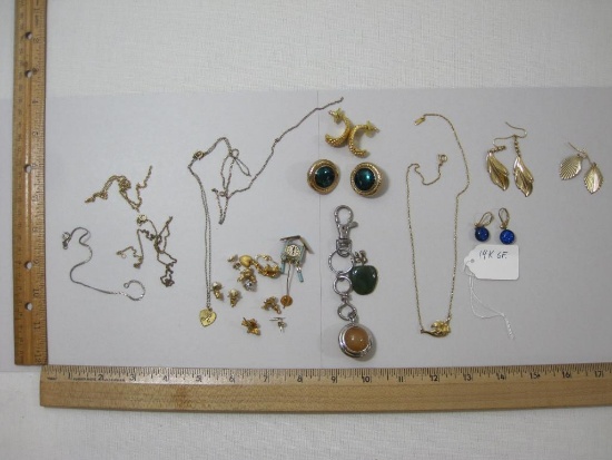 Jewelry Assortment: 14K Gold Filled Blue Sunstone Earrings, Stud Earrings, Necklaces and more, 5oz