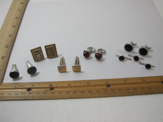 Men's Jewelry including 5 pairs of cuff links from Pioneer and more, 2 oz