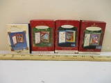 Four Winnie the Pooh Hallmark Keepsake Ornaments: A Blustery Day, A Visit from Piglet, Honey Time,