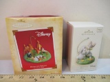 Two Disney's Bambi Hallmark Keepsake Ornaments: Bambi and Friends Christmas 2004 and All Atwitter