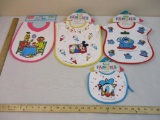 Four Vintage Licensed Baby Bibs from Fancies Designer Bibs and PlaySkool Baby including Donald Duck,