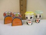 Two Sets of Japan Salt and Pepper Shakers, 6 oz