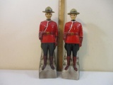 Two Vintage Barton Distilling Co Ceramic Canadian Mountie Figural Bottles, Series A-1969, see