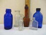 Six Assorted Vintage Glass Bottles: Emerson Drug Co, Maggi, and more, 1 lb 6 oz