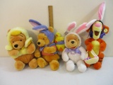 Four Easter Winnie the Pooh Plush including Pooh and Tigger, 5 lbs 10 oz