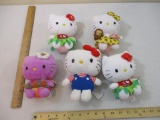 Five Hello Kitty Plush including 4 TY Beanie Babies, 13 oz