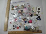 Lot of Assorted Vintage Buttons, 9 oz