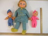 Three Vintage Mattel Dolls including 1967 Mrs. Beasley (pull string works but does not talk) and 2
