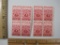Two Blocks of 4 Stamps , 1948 American Turners Society 100th Anniversary 3cent, mint