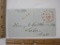 Stampless Cover Chicopee Mass - Salem Mass, Jan 27, Red Paid 5