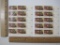 Two Blocks of Postage Stamps US 10 cent Contributors to the Cause Salem Poor #1560, mint