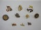 Assortment of Ten Pins with Guardian Angels, Certified Home Health Care , USA Flags and more