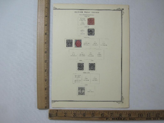 Early Danish West Indies Stamps, hinged
