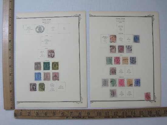 1860 to 1890 Finland Postage Stamps, hinged